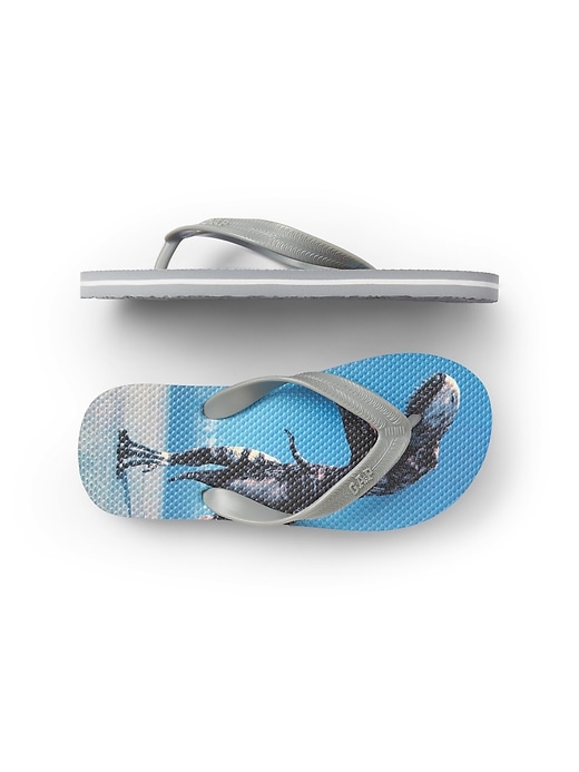 View large product image 1 of 1. Kids Graphic Flip Flops