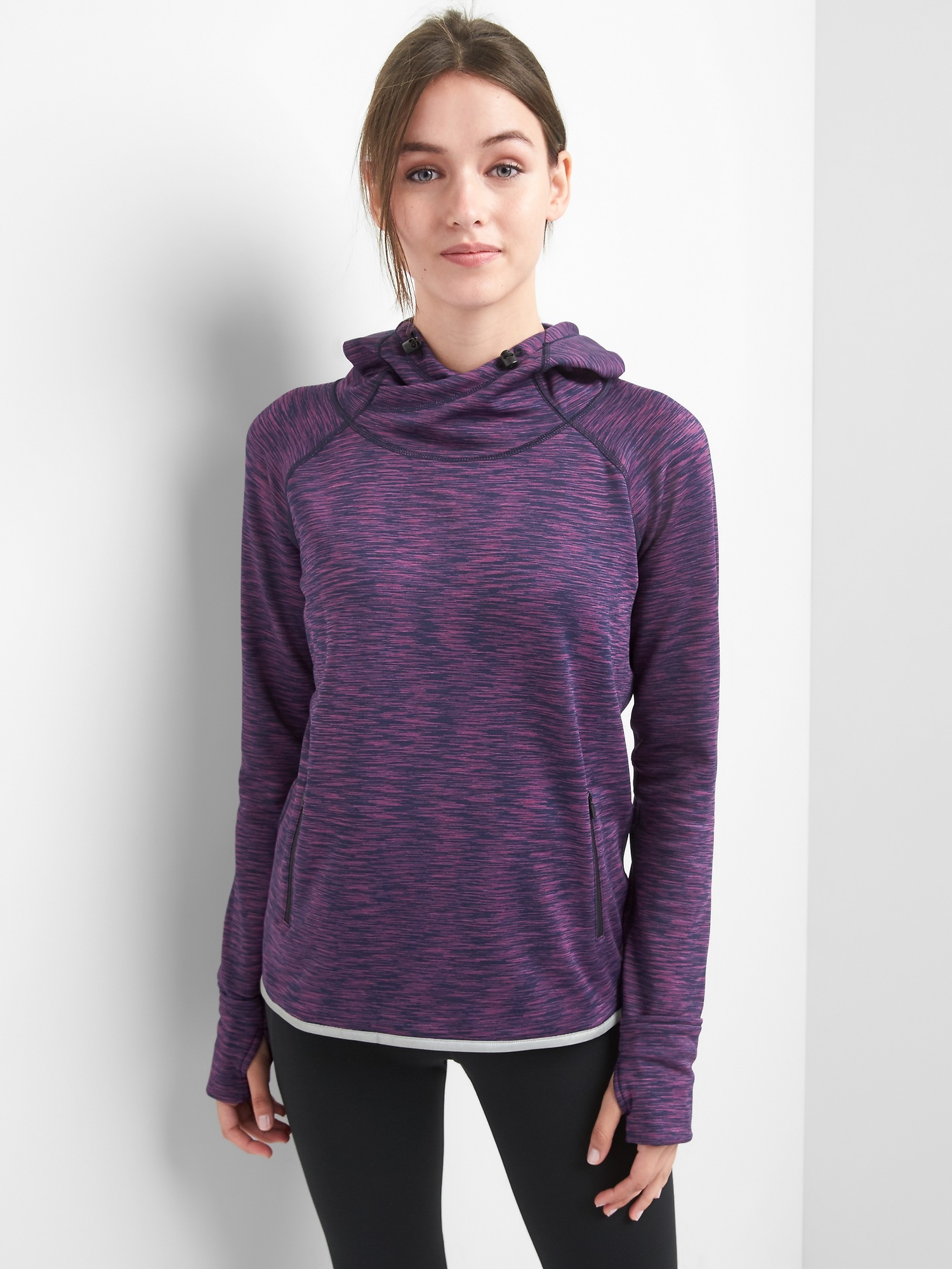 GapFit Orbital reflective fleece hoodie | Gap