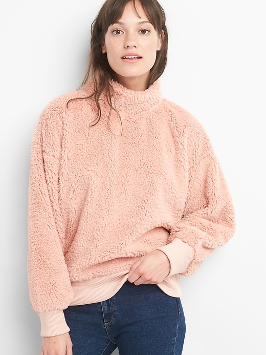 Sherpa mock deals neck pullover