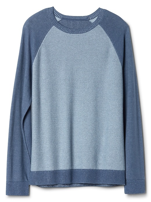 Image number 6 showing, Lightweight Raglan Textured Crewneck Sweater