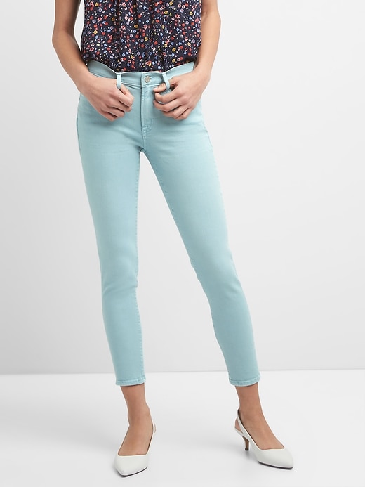 Image number 1 showing, Mid Rise True Skinny Ankle Jeans in Color