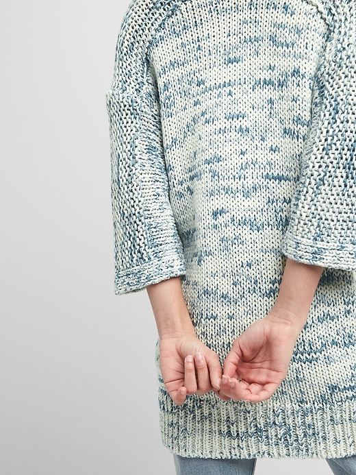 Image number 2 showing, Three-Quarter Sleeve Open-Front Cardigan Sweater