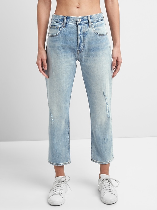 Image number 7 showing, Cone Denim&#174 High Rise Crop Straight Jeans