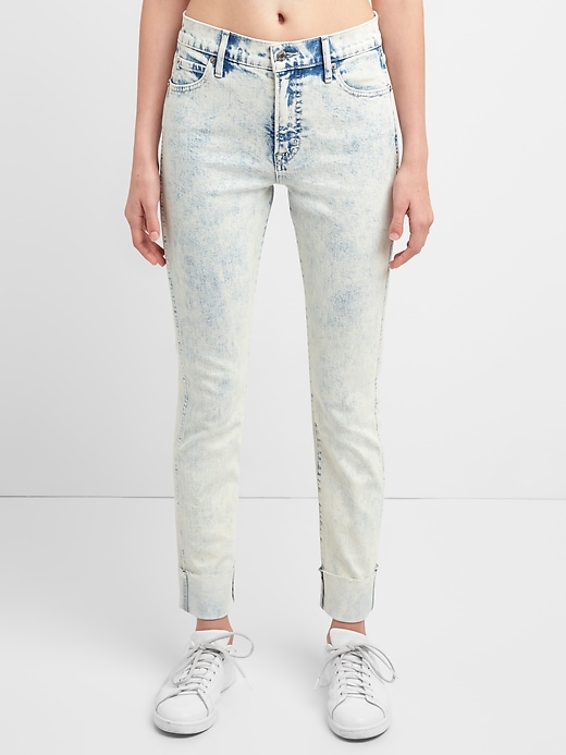 Image number 7 showing, Washwell High Rise Slim Straight Jeans in Acid Wash