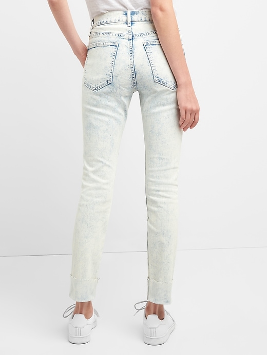 Image number 2 showing, Washwell High Rise Slim Straight Jeans in Acid Wash