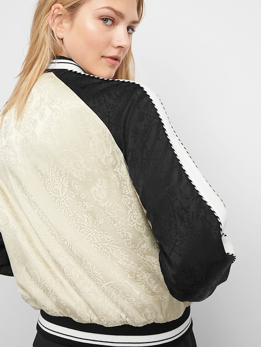 Image number 2 showing, Limited Edition Embroidered Jacquard Bomber Jacket