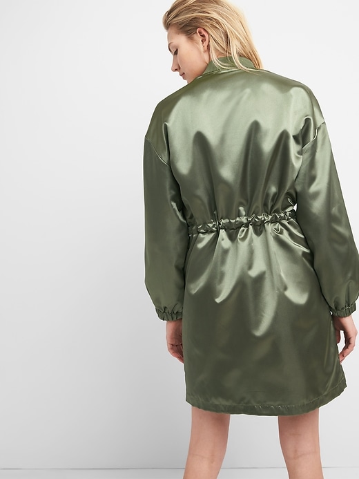 Image number 2 showing, Longline Satin Utility Jacket