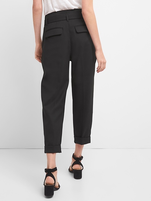 Image number 2 showing, High Rise Pleated Waist Trousers
