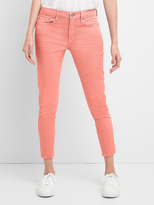 View large product image 1 of 1. Mid Rise True Skinny Ankle Jeans in Color