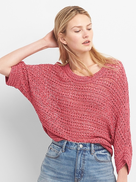 Image number 1 showing, Loose Knit Pullover Sweater