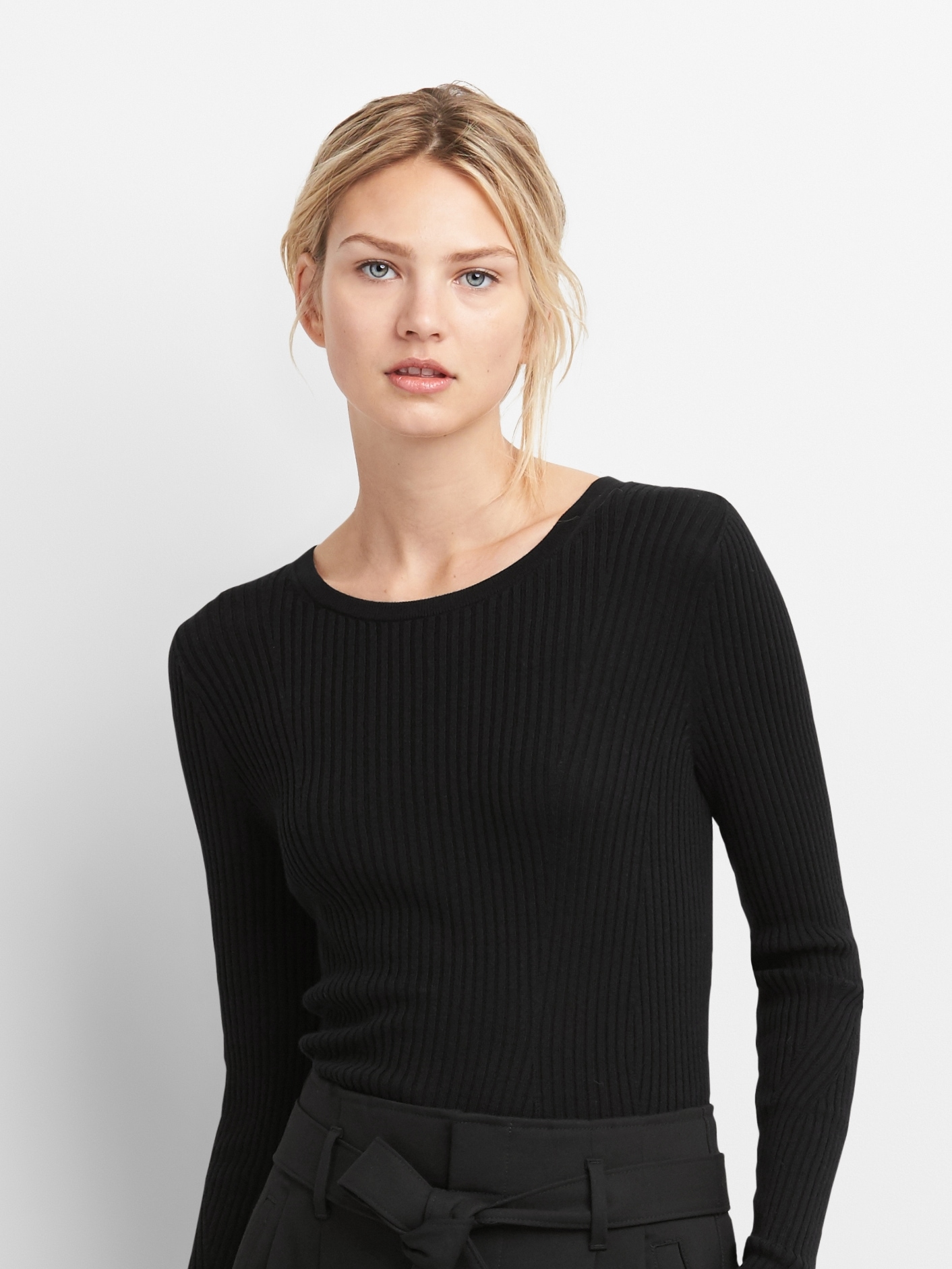 Tmtolofot Clearance!Womens Sweaters Pullover Ribber Shirt Long Sleeve Crewneck Shirts Ribbed Knit Sweater Slim Fitted Casual Jumper Tops Hot Pink Lar