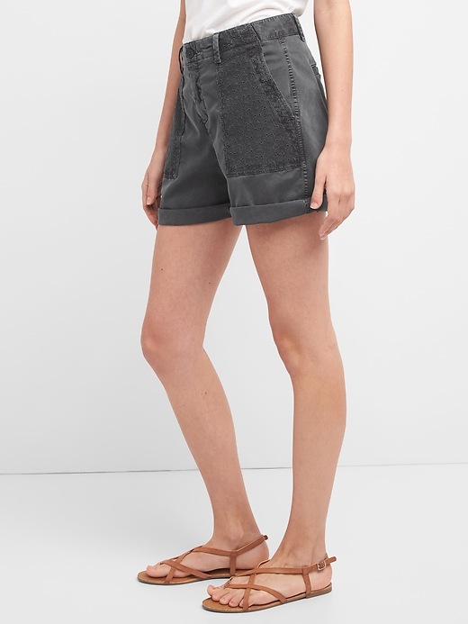 Image number 5 showing, 5" Girlfriend Chino Shorts with Eyelet Pockets