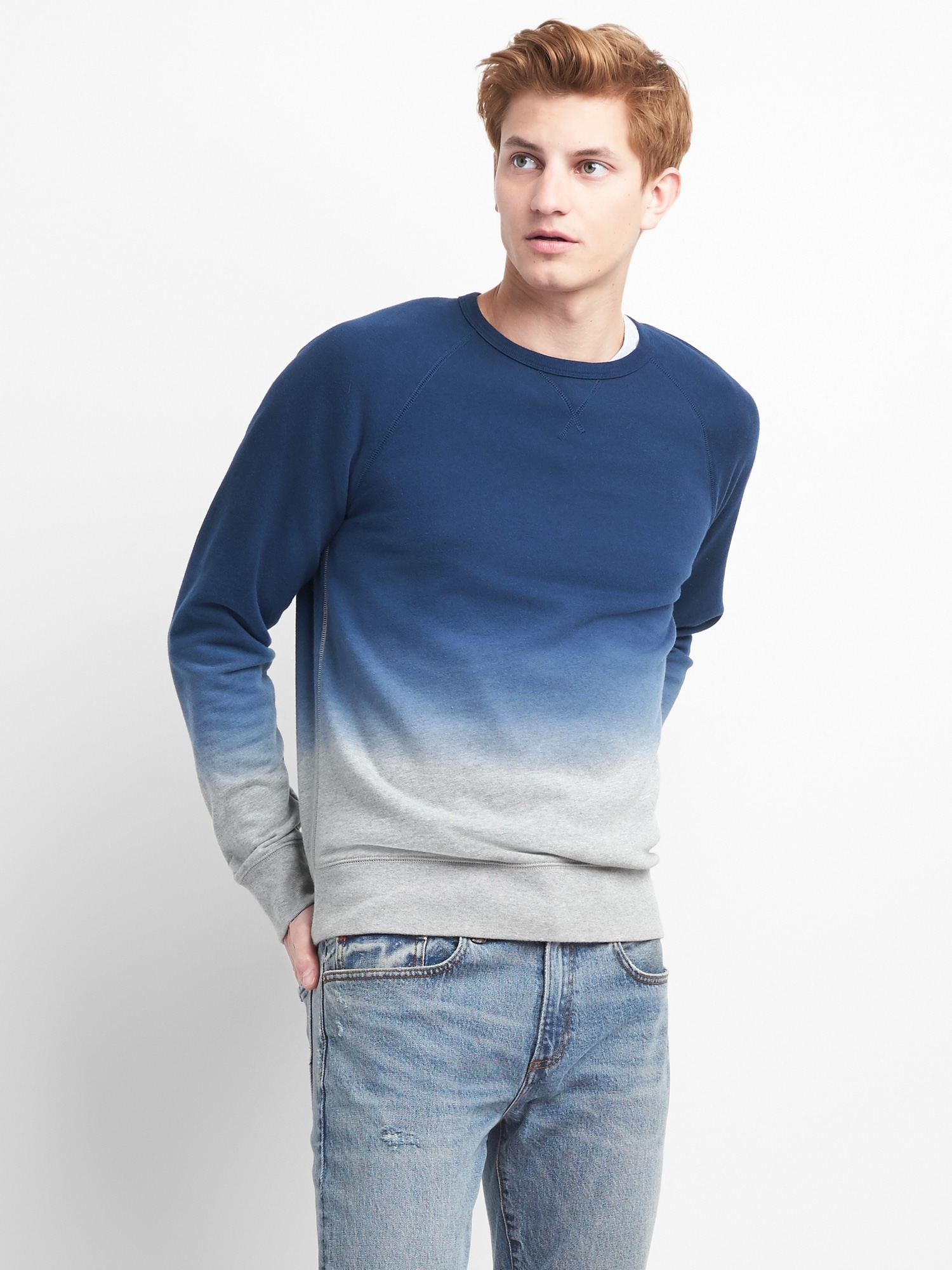 DipDye Pullover Crewneck Sweatshirt in French Terry Gap