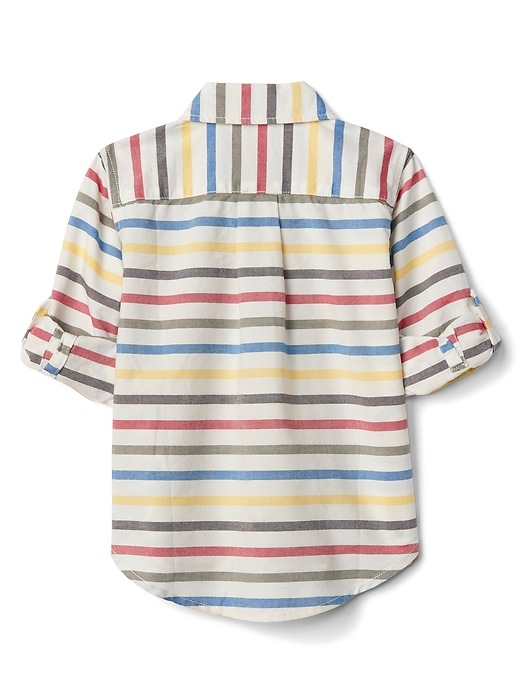 View large product image 2 of 3. Stripe Convertible Button-Down Shirt