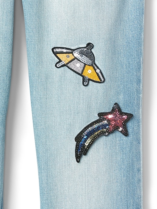 Image number 5 showing, Gap for Good Girlfriend Jeans with Space Patches