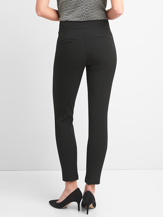 Image number 2 showing, Zip Leggings with Wide Waistband in Bi-Stretch