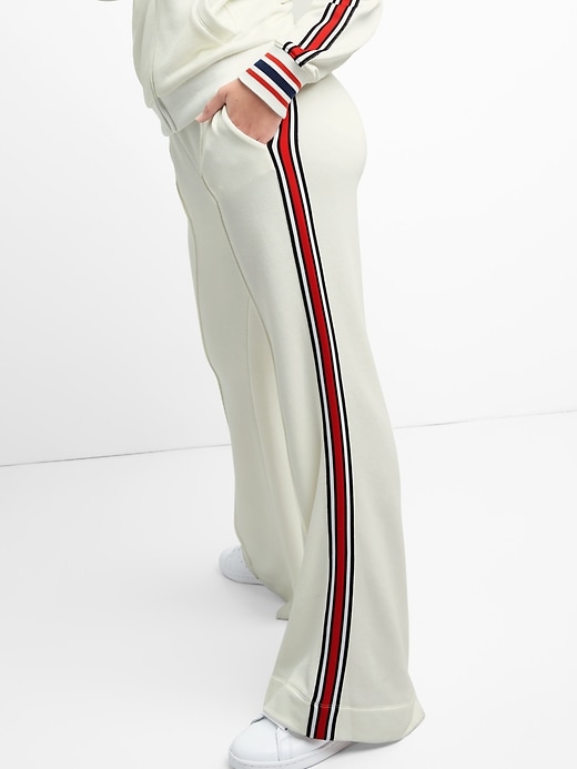 Side Stripe Wide-Leg Track Pants