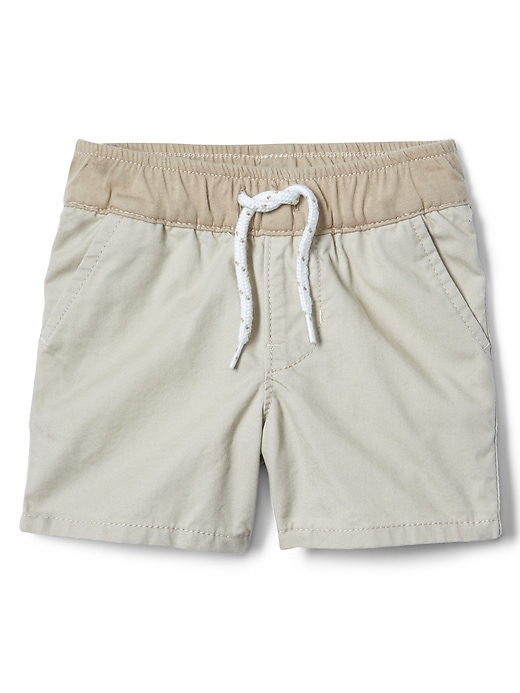 1 of 8 showing, with the color sand khaki of product 2.5" Pull-On Shorts in Twill