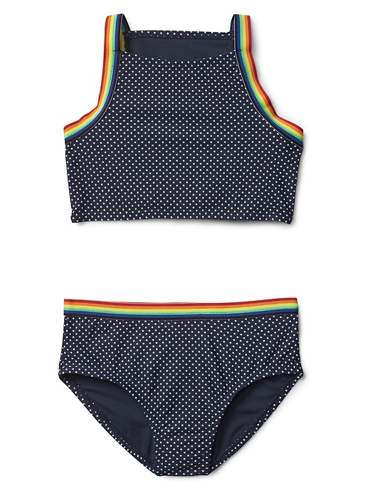 Image number 1 showing, Rainbow Dot Swim Two-Piece