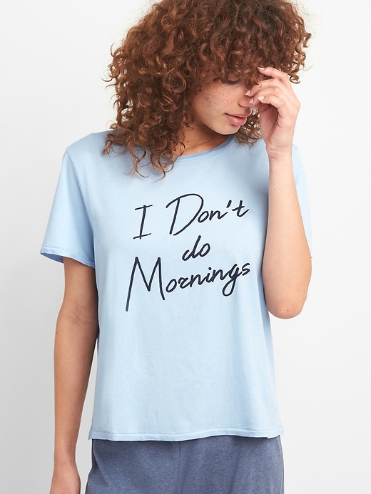1 of 8 showing, with the color bicoastal blue of product Forever Favorite T-Shirt