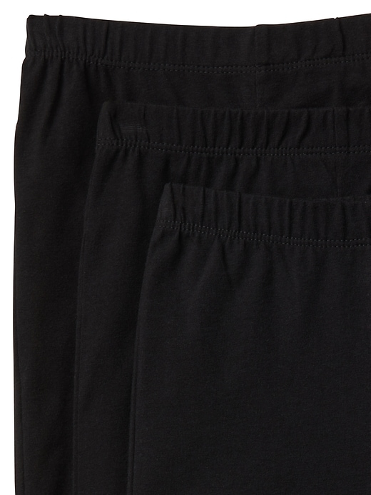 2 of 8 showing, with the color true black of product Kids Leggings in Stretch Jersey (3-Pack)