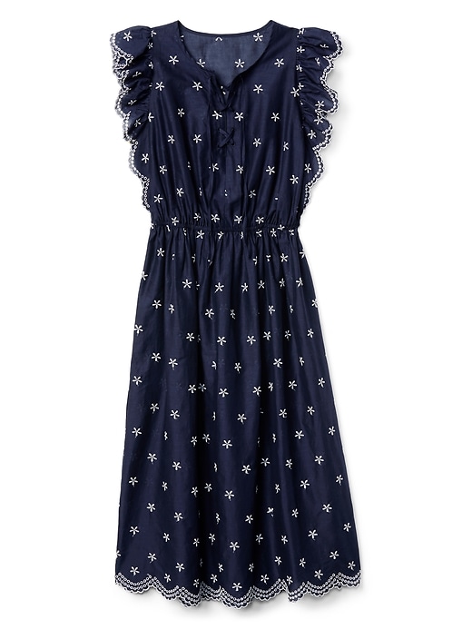 Image number 6 showing, Ruffle Trim Eyelet Midi Dress