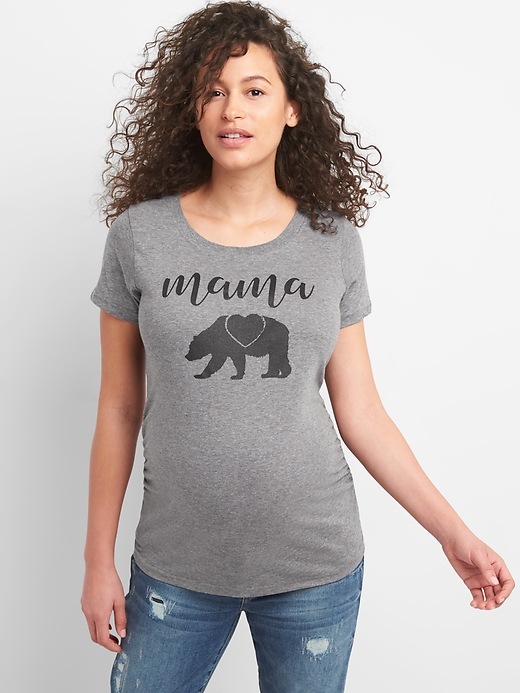Image number 10 showing, Maternity graphic short sleeve tunic tee