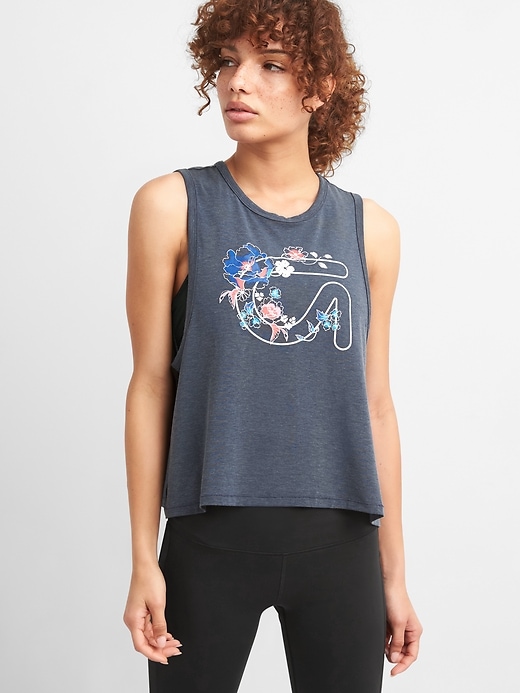 View large product image 1 of 1. GapFit Breathe Graphic Tank Top