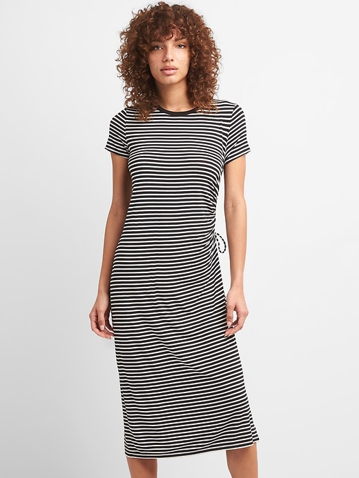 midi cocktail party dresses La Femme Midi-Length Black Homecoming Dress