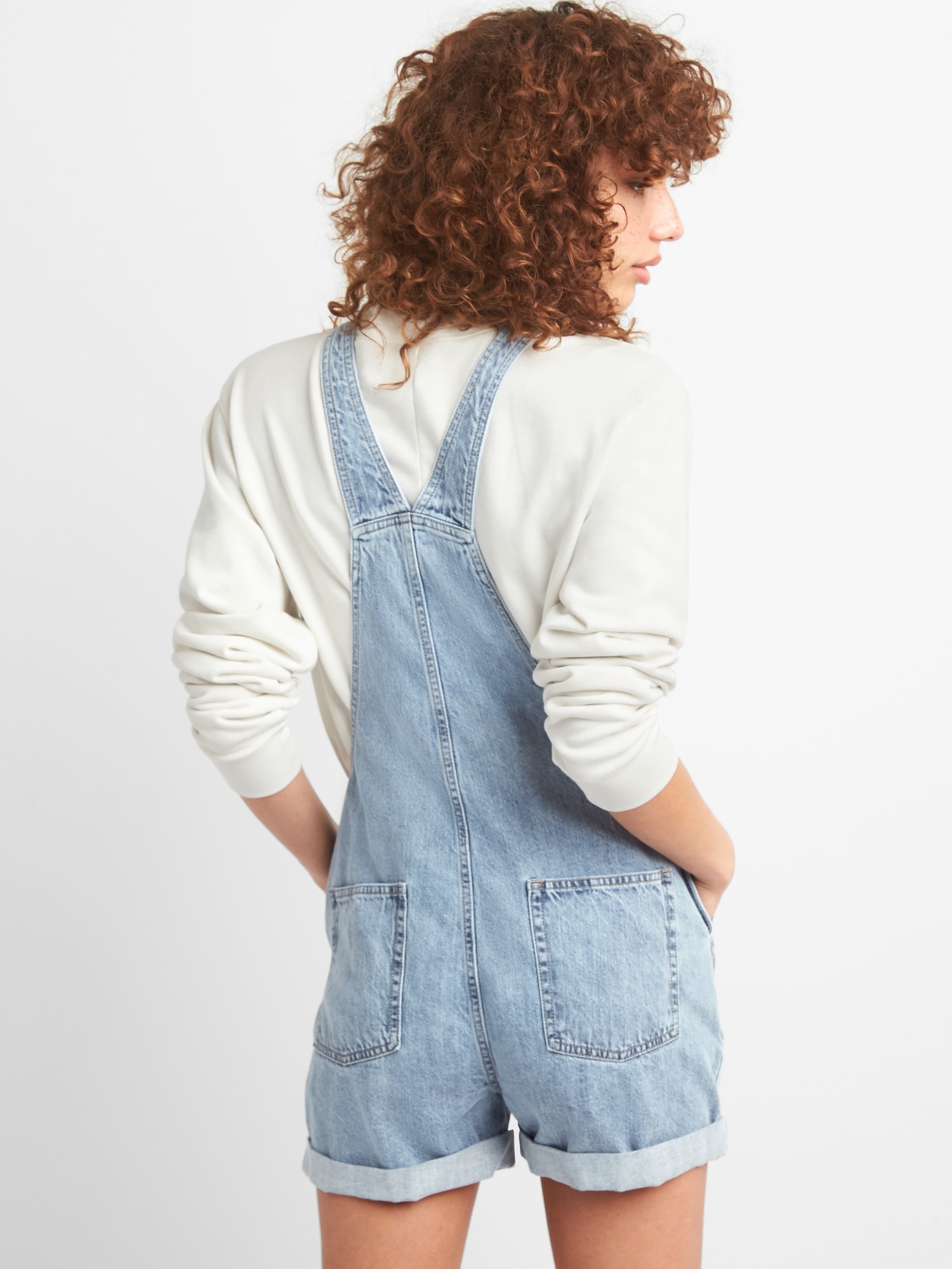 Женские комбинезоны Gap Denim Short Overalls — фото 2