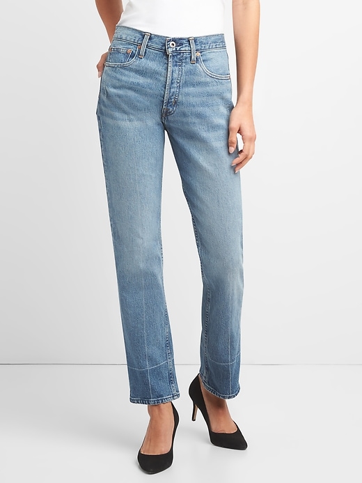 Image number 1 showing, Cone Denim&#174 Super High Rise Straight Jeans