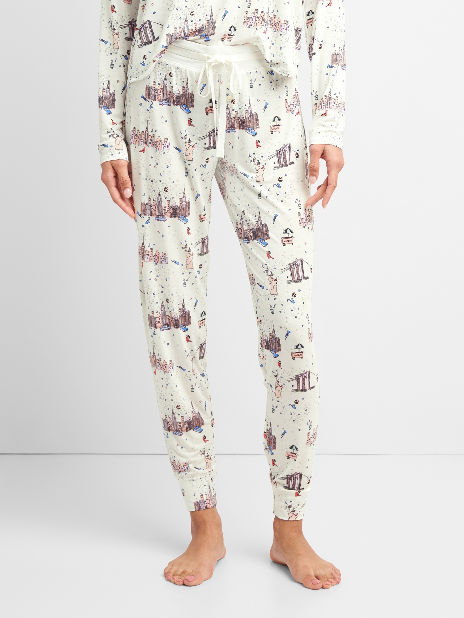 Lightweight print modal sleep joggers Gap