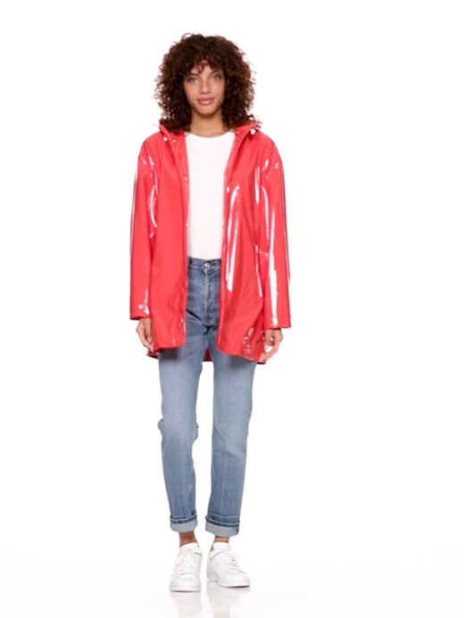 Hooded High Gloss Rain Jacket
