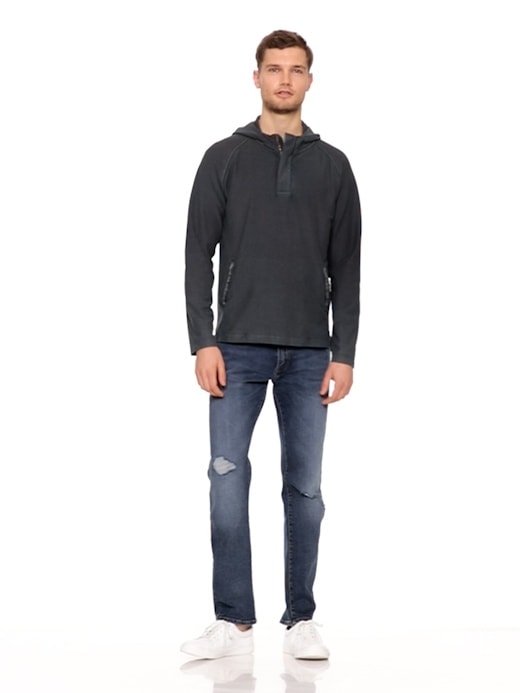 Henley Pullover Hoodie in Knit Twill | Gap