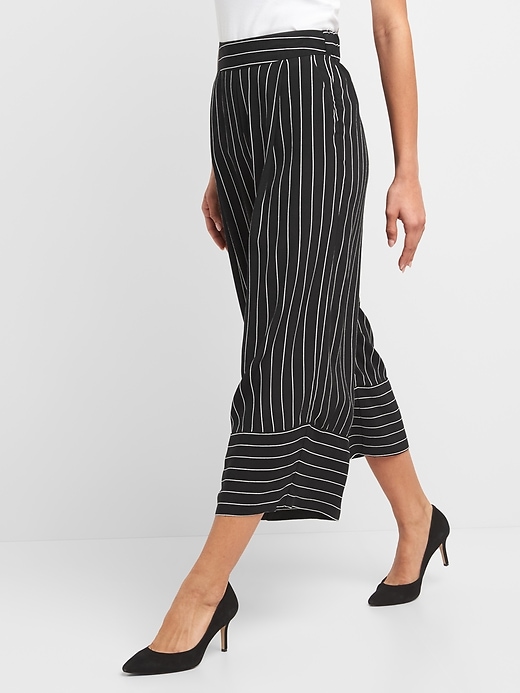 Image number 4 showing, Stripe Cropped Wide-Leg Pants