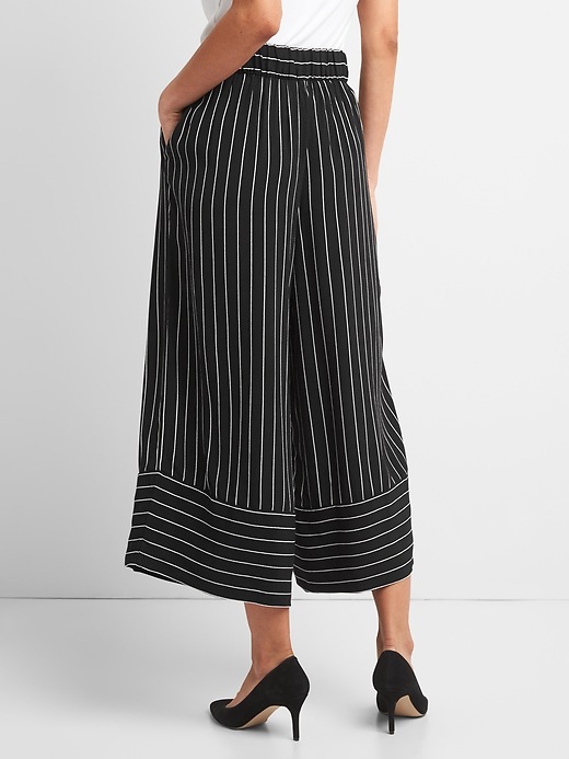 Image number 2 showing, Stripe Cropped Wide-Leg Pants