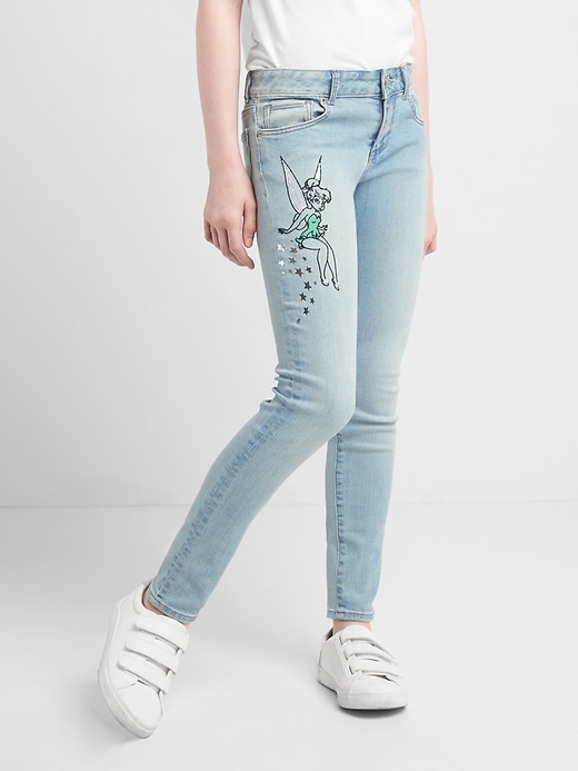 Image number 2 showing, GapKids &#124 Disney Tinkerbell Super Skinny Jeans with Fantastiflex
