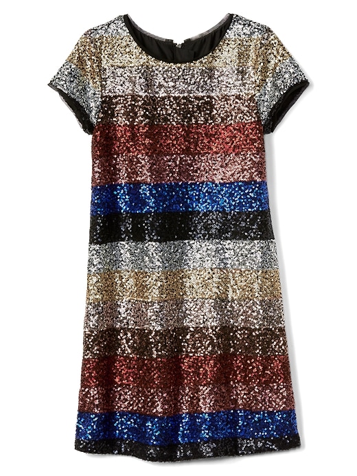 slim fit dress slacks Gap Sequin Dress / (L) 10-12 years – Little Bloom main image 0