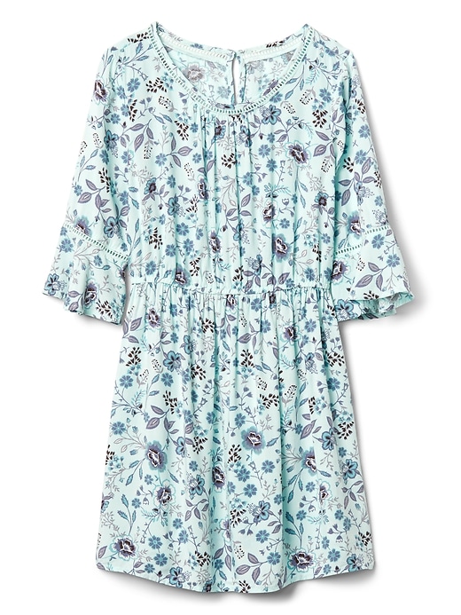 Image number 1 showing, Floral flutter sleeve dress
