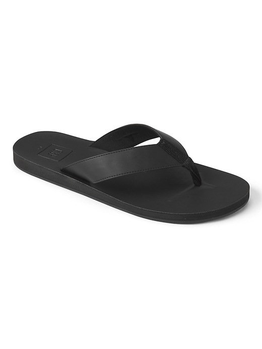 View large product image 1 of 2. Leather Flip Flops