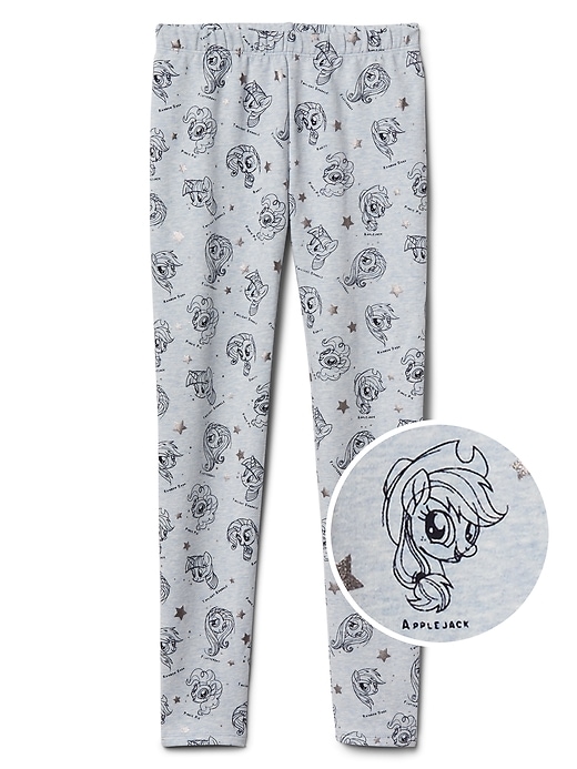 1 of 8 showing, with the color blue heather of product Gap Kids &#124 Hasbro© Leggings in French Terry