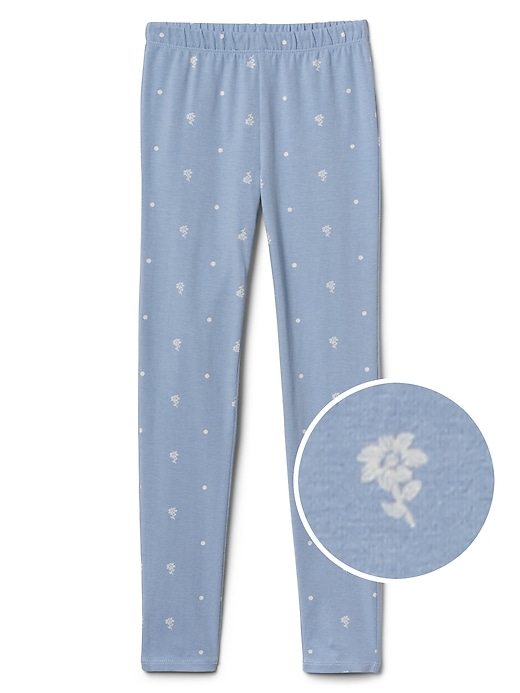 1 of 8 showing, with the color flower novelty blue of product Print Leggings in Soft Terry