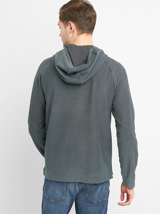 Henley Pullover Hoodie in Knit Twill | Gap
