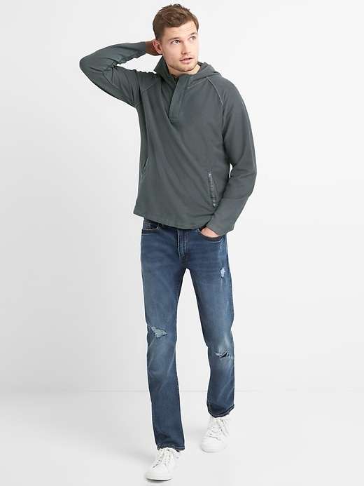 Henley Pullover Hoodie in Knit Twill | Gap