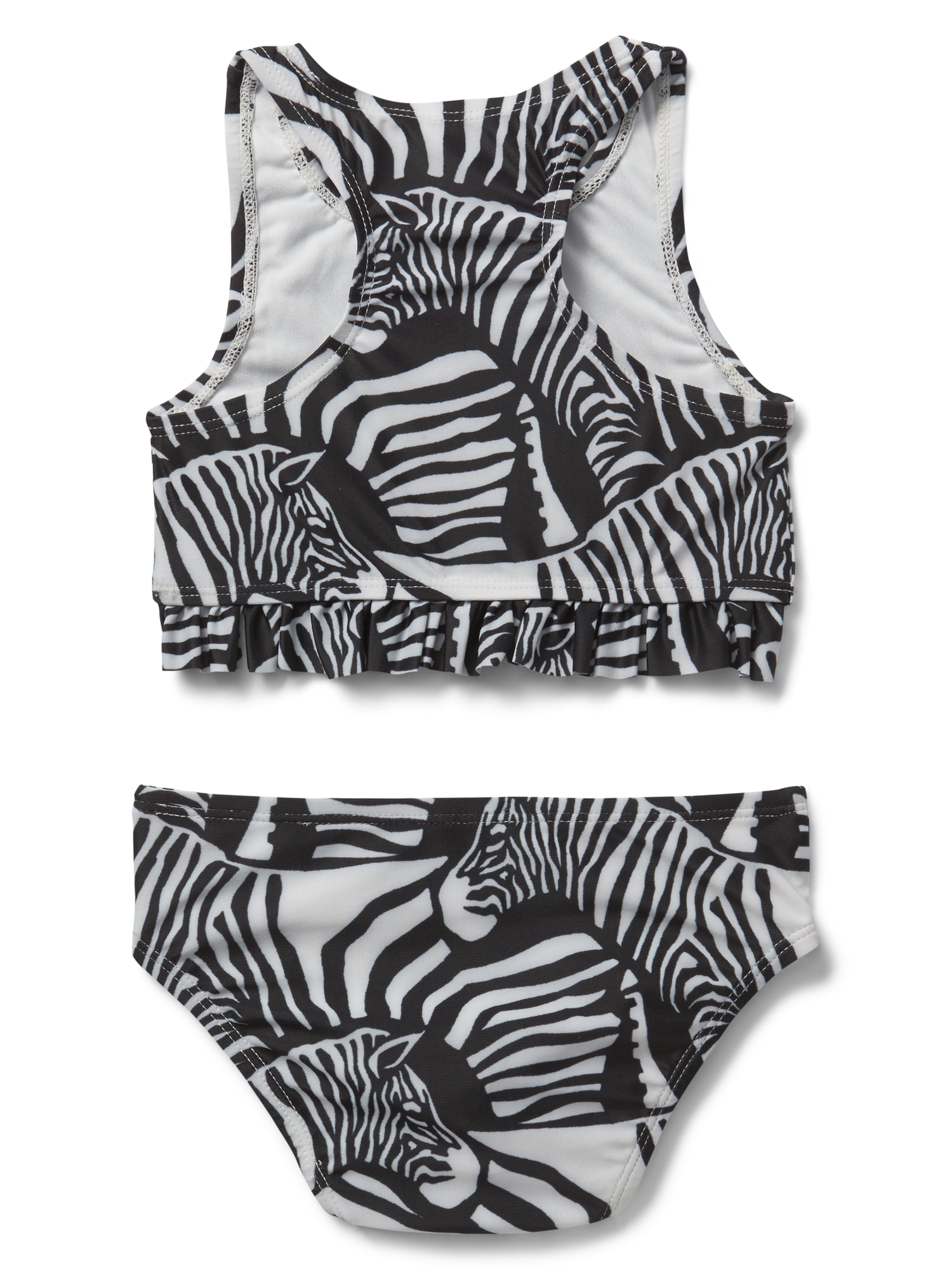 Zebra Ruffle Tankini Gap