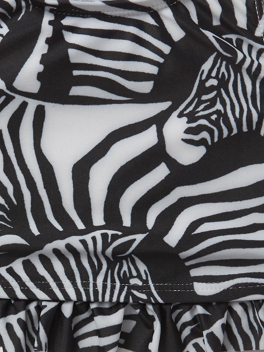 Image number 3 showing, Zebra Ruffle Tankini