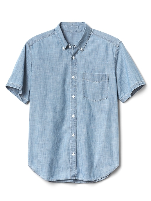 Image number 6 showing, Standard Fit Short Sleeve Shirt in Chambray