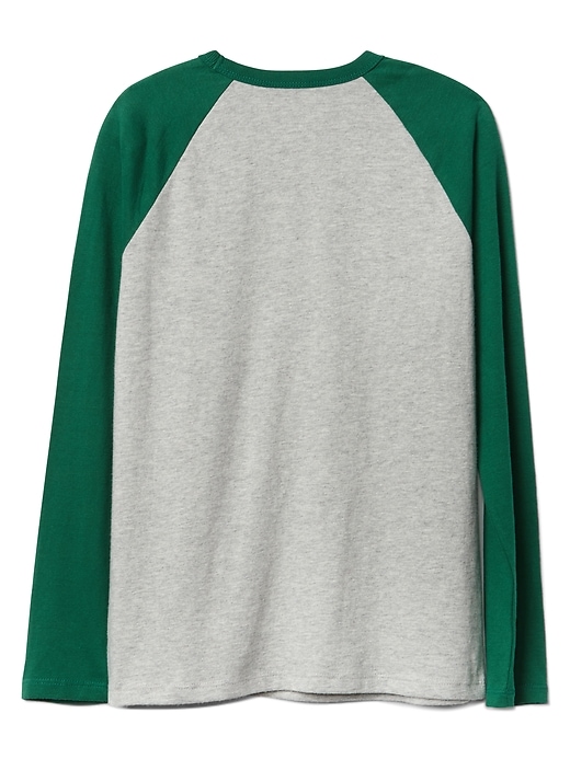 2 of 8 showing, with the color light heather gray of product GapKids &#124 Looney Tunes Raglan T-Shirt