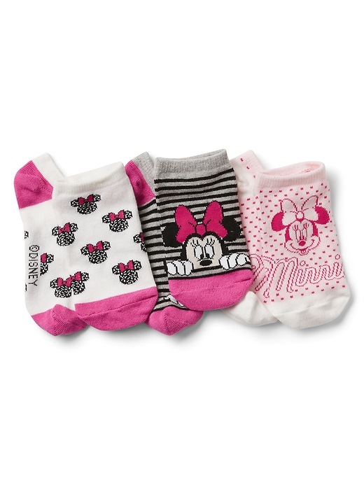 View large product image 1 of 1. GapKids &#124 Disney Minnie Mouse No-Show Socks (3-Pack)