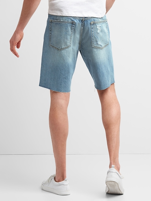 Image number 2 showing, 10" Destructed Denim Shorts in Slim Fit